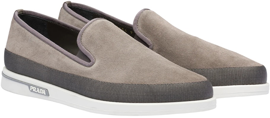 PRADA 普拉達 套穿式麂皮運動鞋 沙礫灰 Order PRADA 普拉達 套穿式麂皮運動鞋 沙礫灰