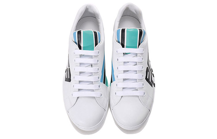 Shop 普拉达运动鞋'白色皮革' 4E3409_3KQL_F0009