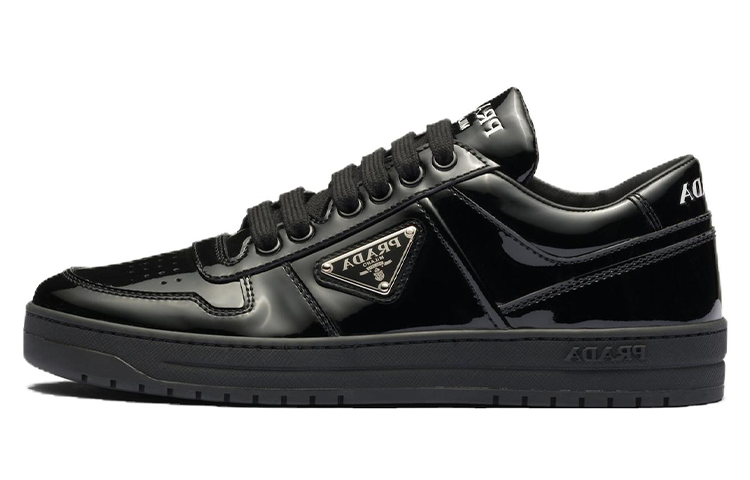 Prada Sneakers Mid-Top 'Black Patent Leather'