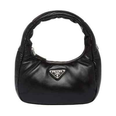 Prada Soft Padded Nappa-Leather Mini Bag Black