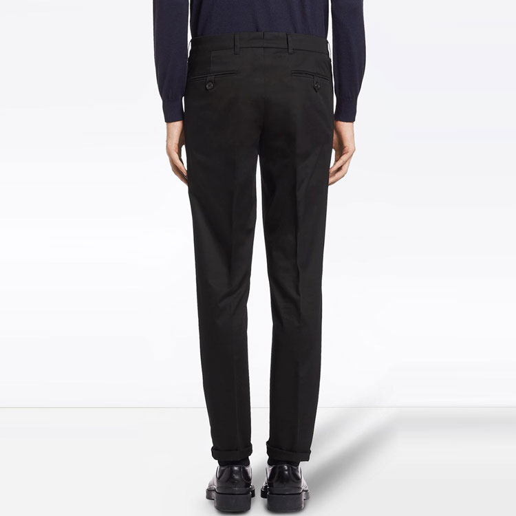 Sizing PRADA Solid Black Business Suit Trousers SPE121GQS-F0002