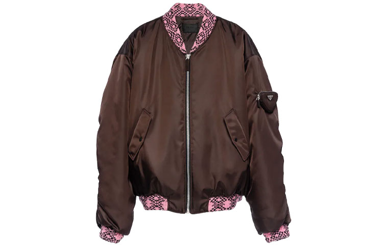 PRADA Solid Brown Long-Sleeve Zip Jacket SGB895-1WQ8-F0AA3-S-212 圖 2