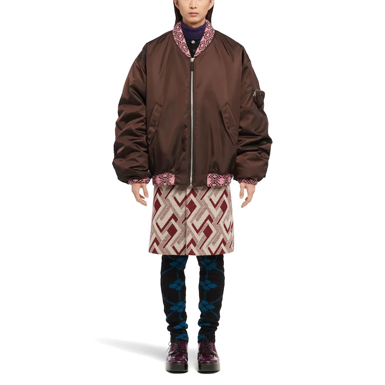 PRADA Solid Brown Long-Sleeve Zip Jacket SGB895-1WQ8-F0AA3-S-212 圖 3