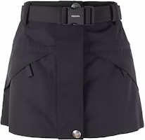 PRADA Solid Color Belted Mini Casual Skirt Black 21H955-13GS-F0002 PRADA Solid Color Belted Mini Casual Skirt Black 21H955-13GS-F0002