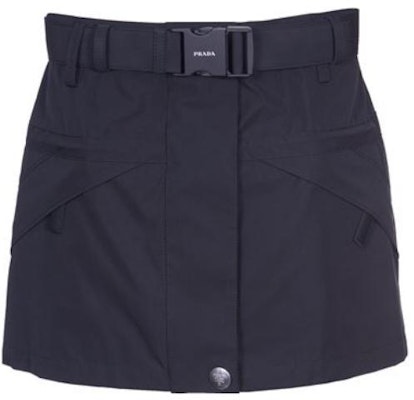 普拉达纯色腰带迷你休闲裙 黑色 21H955-13GS-F0002 Order 普拉达纯色腰带迷你休闲裙 黑色 21H955-13GS-F0002