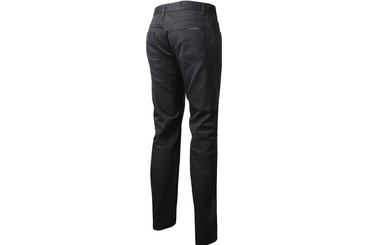 Shop PRADA Solid Color Black Cotton Jeans GEP178-1P8S-F0557-S-192