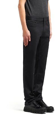 PRADA Solid Color Black Cotton Jeans GEP178-1P8S-F0557-S-192 Details for PRADA Solid Color Black Cotton Jeans GEP178-1P8S-F0557-S-192