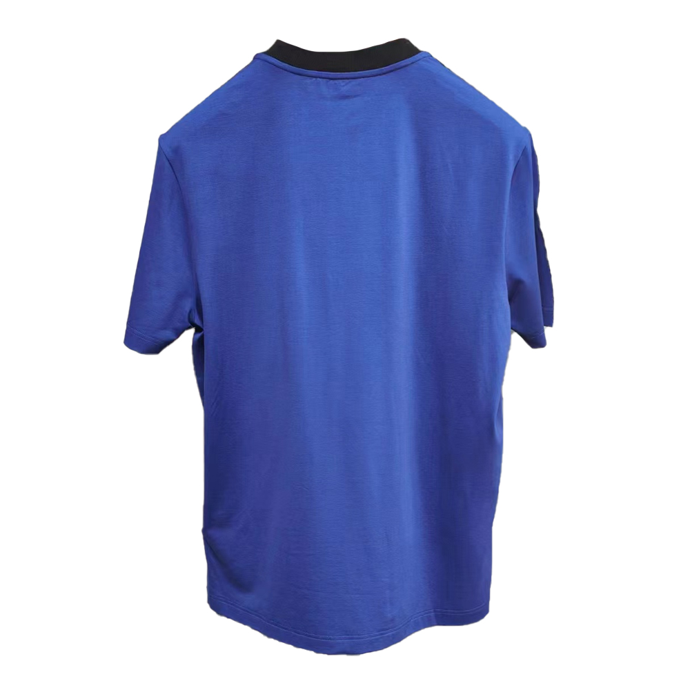 Lookbook 普拉达纯色圆领短袖T恤 蓝色 SJN203-1KG6-F0147-S-181