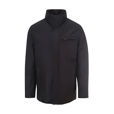 Prada Solid Color Stretch Drawstring High Collar Jacket SGB041-1X01-F0002-S-191