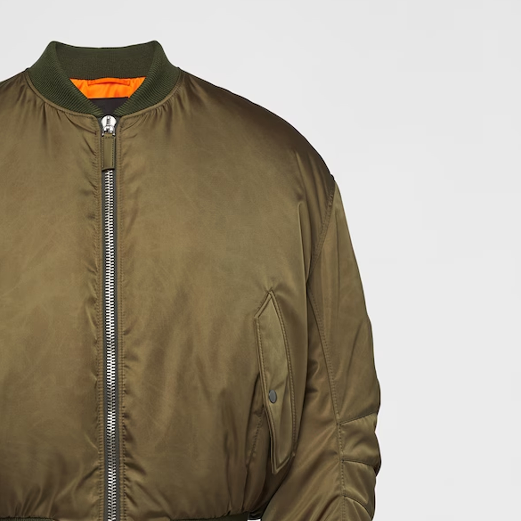 Sizing PRADA 軍綠色拉鍊外套 休閒外套 SGC350-1WQ8-F0ARF-S-232