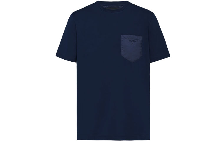 PRADA Solid Logo Crew Neck T-Shirt Deep Blue UJN587-1UOQ-F083Q-S-192 圖 2