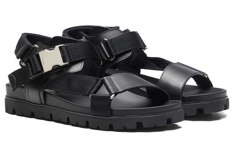 Order 프라다 스포티 레더 & 나일론 샌들 '블랙' 2X3055-3L74-F0002