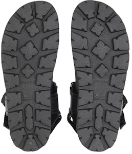 Prada 普拉達 皮革和尼龍飾帶運動涼鞋 黑色 Purchase Prada 普拉達 皮革和尼龍飾帶運動涼鞋 黑色