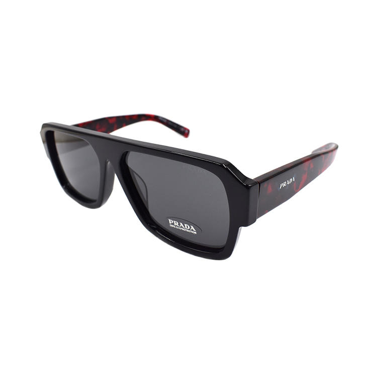 PRADA SPR22Y F  Black/Red Sunglasses - Catwalk Fashion Holiday Edition SPR22Y-F 1AB-5S0