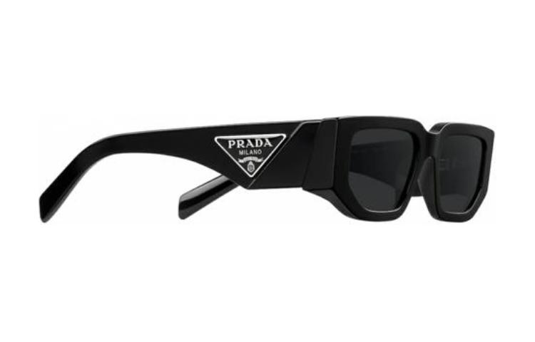 PRADA Square Acetate Sunglasses with Logo Temples in Black SPR09ZE1ABF05S0C054 圖 4