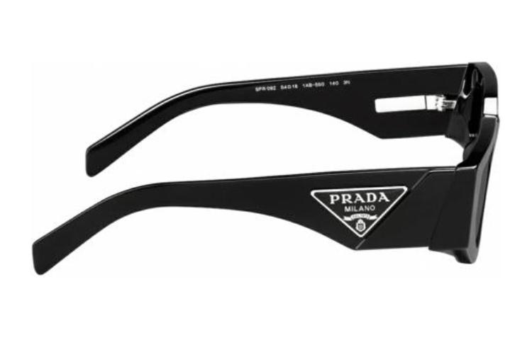 PRADA Square Acetate Sunglasses with Logo Temples in Black SPR09ZE1ABF05S0C054 圖 5