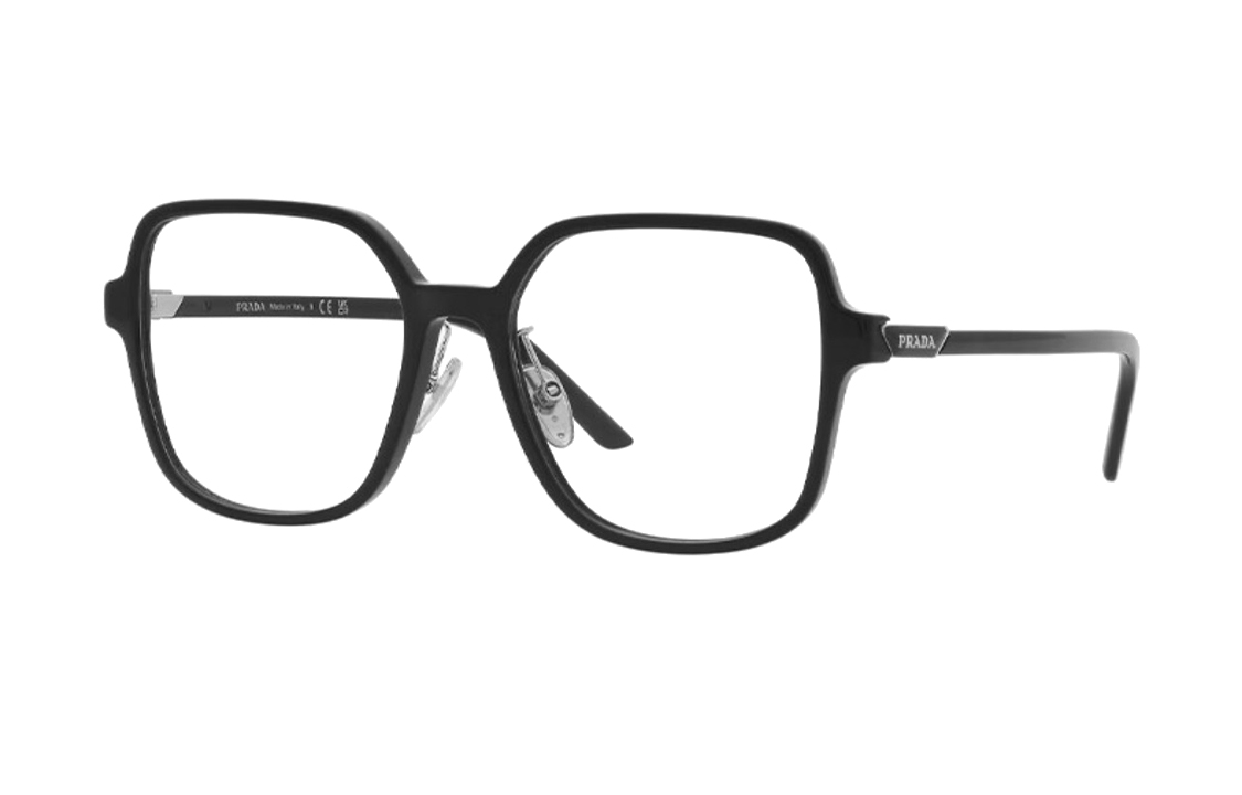 Order PRADA Square Optical Glasses Black with Logo Unisex Eyewear for All Seasons 0PR13ZVD-1AB1O1
