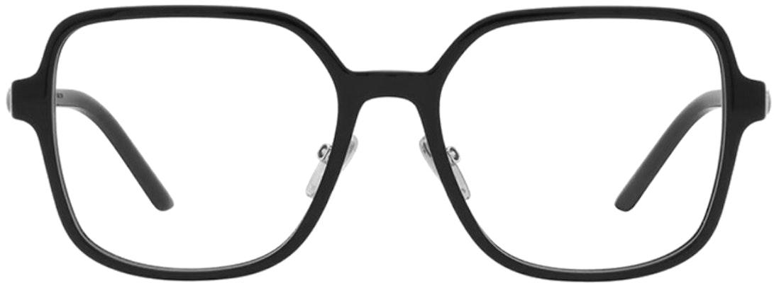 PRADA Square Optical Glasses Black with Logo Unisex Eyewear for All Seasons 0PR13ZVD-1AB1O1 Lookbook PRADA Square Optical Glasses Black with Logo Unisex Eyewear for All Seasons 0PR13ZVD-1AB1O1