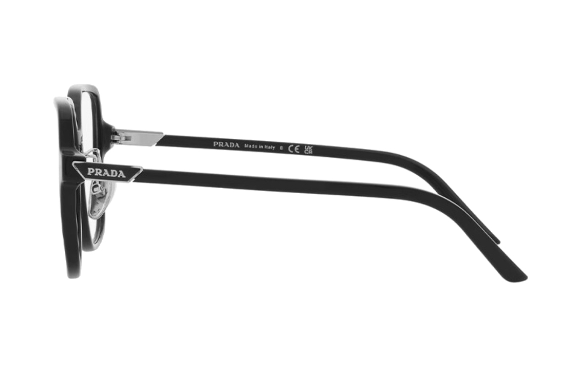 Shop PRADA Square Optical Glasses Black with Logo Unisex Eyewear for All Seasons 0PR13ZVD-1AB1O1