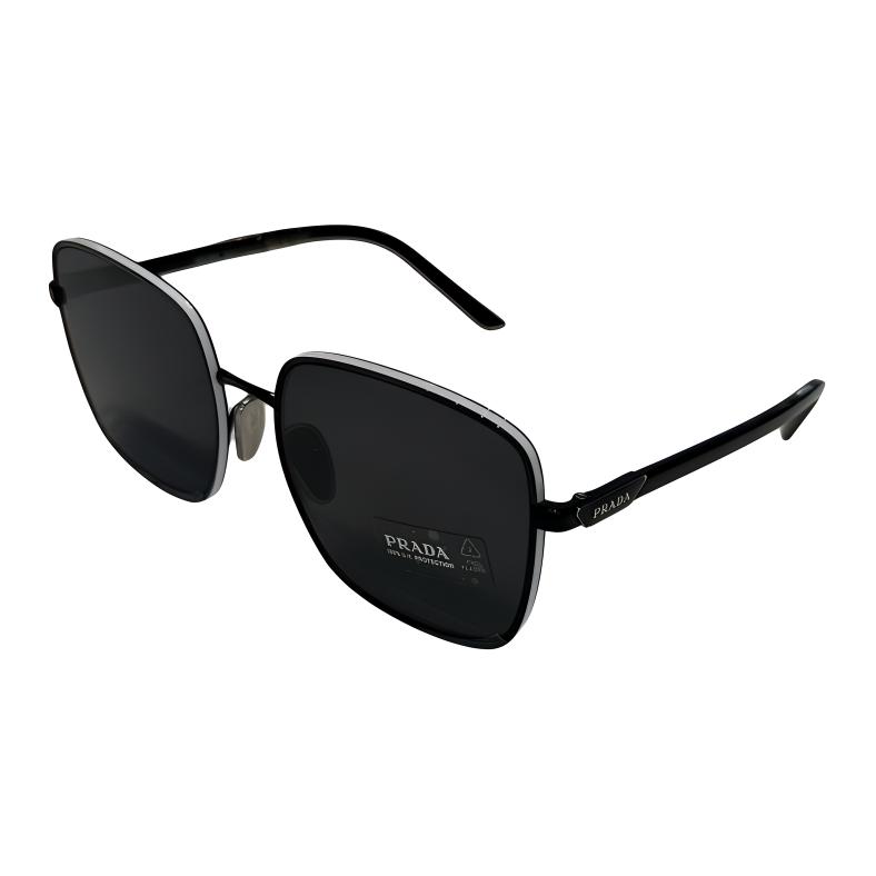 Lookbook PRADA 方形太陽眼鏡 情侶款 黑色 側邊Logo 男女適用 0PR55YS1AB5S057