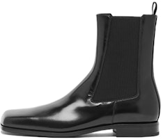 Prada Square Toe Leather Chelsea Boots 'Black' 2TG206_P39_F0002 Prada Square Toe Leather Chelsea Boots 'Black' 2TG206_P39_F0002