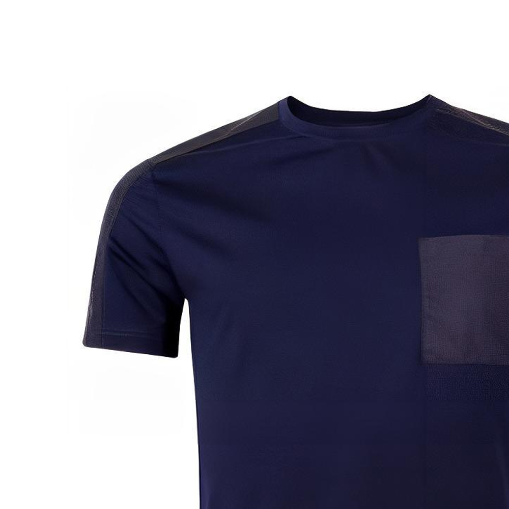 Details for プラダ SS18 無地 ミニマリスト クルーネック Tシャツ ディープブルー SJN170-710-F0124