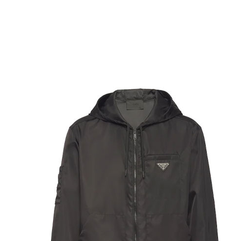 Details for PRADA SS21 Black Casual Solid Long Sleeve Hoodie Jacket. SGB681-1YFL-F0002-S-202