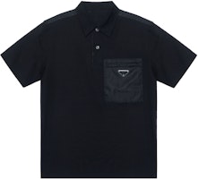 PRADA SS21 Black Cotton Relaxed Fit Short Sleeve Polo Shirt with Pocket. UJN703-1YED-F0806-S-211 PRADA SS21 Black Cotton Relaxed Fit Short Sleeve Polo Shirt with Pocket. UJN703-1YED-F0806-S-211