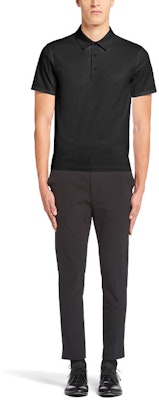 普拉达 SS21 黑色纯棉短袖 Polo 衫 UJN714-1YDP-F0002 Lookbook 普拉达 SS21 黑色纯棉短袖 Polo 衫 UJN714-1YDP-F0002