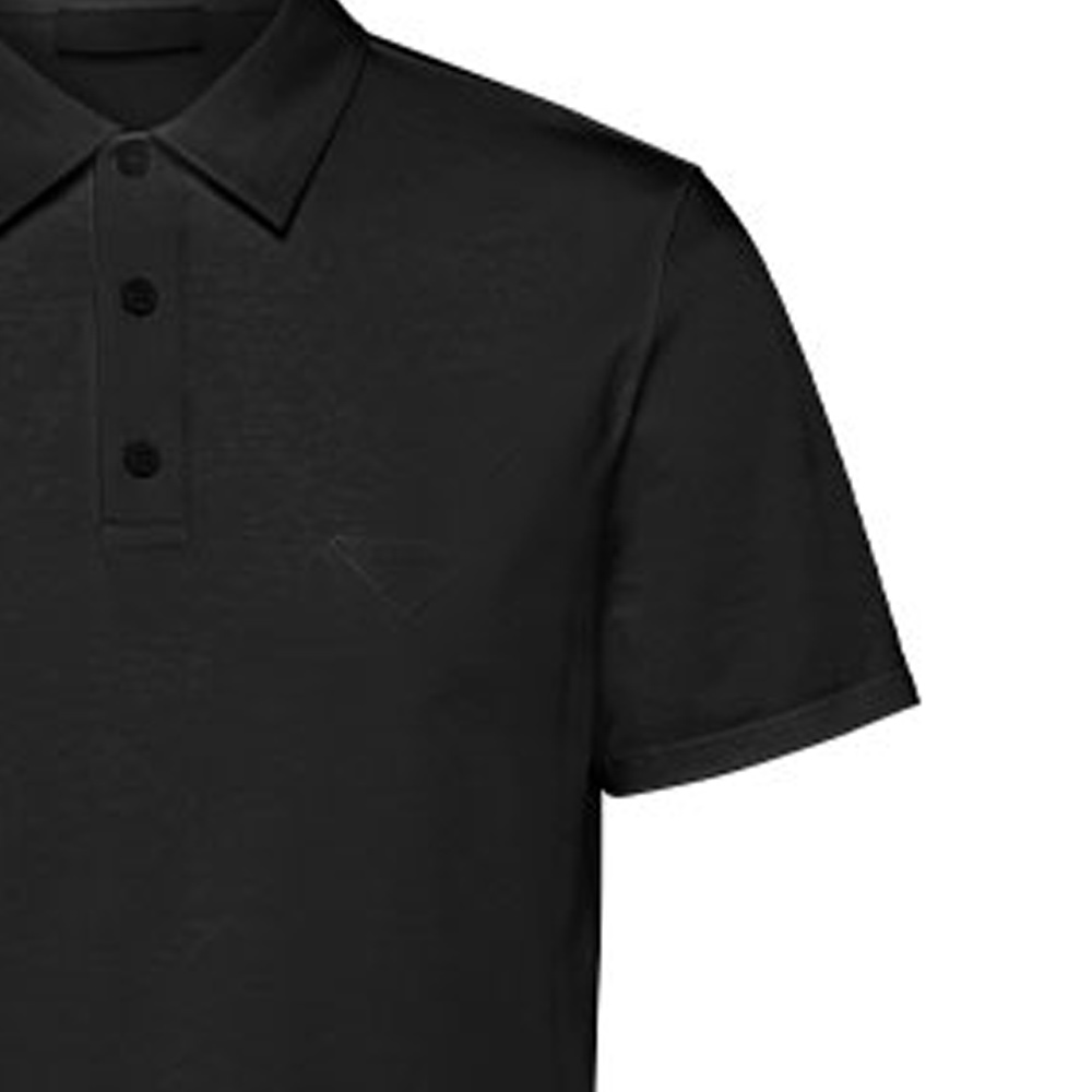 Details for 普拉达 SS21 黑色纯棉短袖 Polo 衫 UJN714-1YDP-F0002