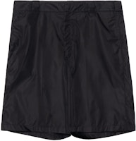 PRADA SS21 Black Mid-Waist Classic Triangle Logo Shorts SPG32-1WQ8-F0002 PRADA SS21 Black Mid-Waist Classic Triangle Logo Shorts SPG32-1WQ8-F0002