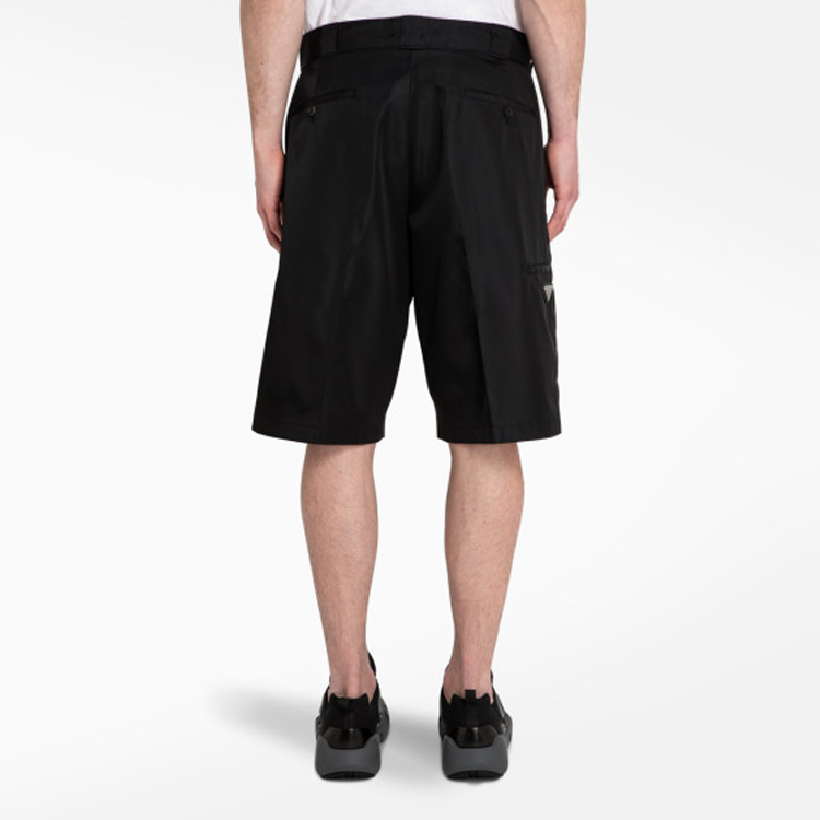 Details for PRADA SS21 黑色中腰經典三角標誌短褲 SPG32-1WQ8-F0002