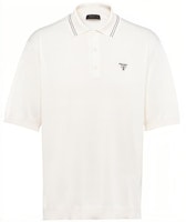 PRADA SS21 Logo Embroidered Oversized Polo Shirt White Short Sleeve UMB274-1ZRP-F0009-S-212 PRADA SS21 Logo Embroidered Oversized Polo Shirt White Short Sleeve UMB274-1ZRP-F0009-S-212
