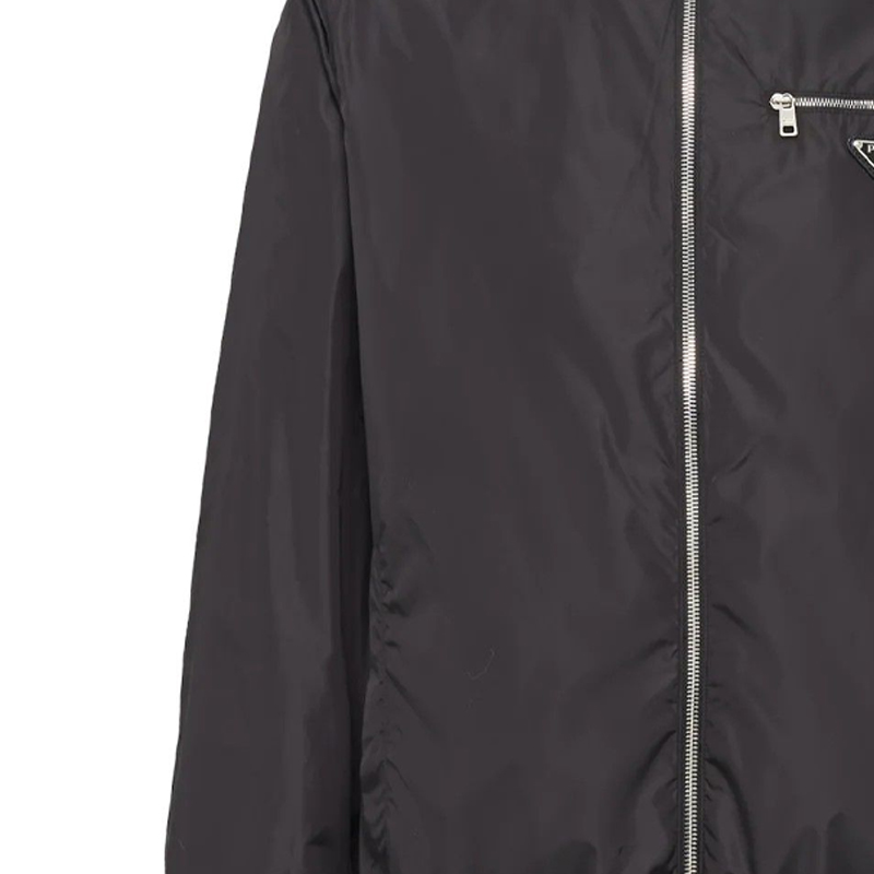 Purchase PRADA SS21 Logo Zip-Up Jacket Black Long Sleeve Outerwear. UMC096-1UPF-F0002