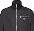 Sizing PRADA SS21 Logo Zip-Up Jacket Black Long Sleeve Outerwear. UMC096-1UPF-F0002