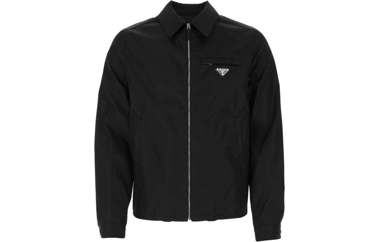 PRADA SS21 Logo Zipped Collar Jacket Black SGB684S2111WQ8-F0002