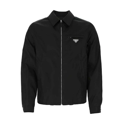 PRADA SS21 Logo Zipped Collar Jacket Black SGB684S2111WQ8-F0002