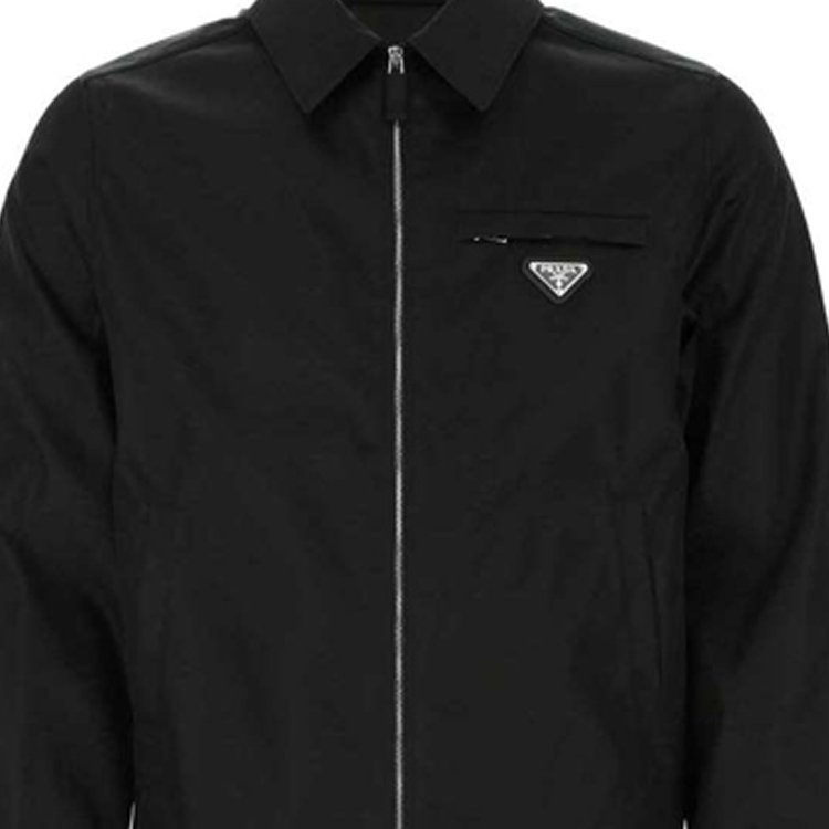 Cheap PRADA SS21 Logo Zipped Collar Jacket Black SGB684S2111WQ8-F0002