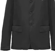 Sizing PRADA SS21 再生尼龍單排扣西裝外套 黑色 SD114-1WQ8-F0002-S-211