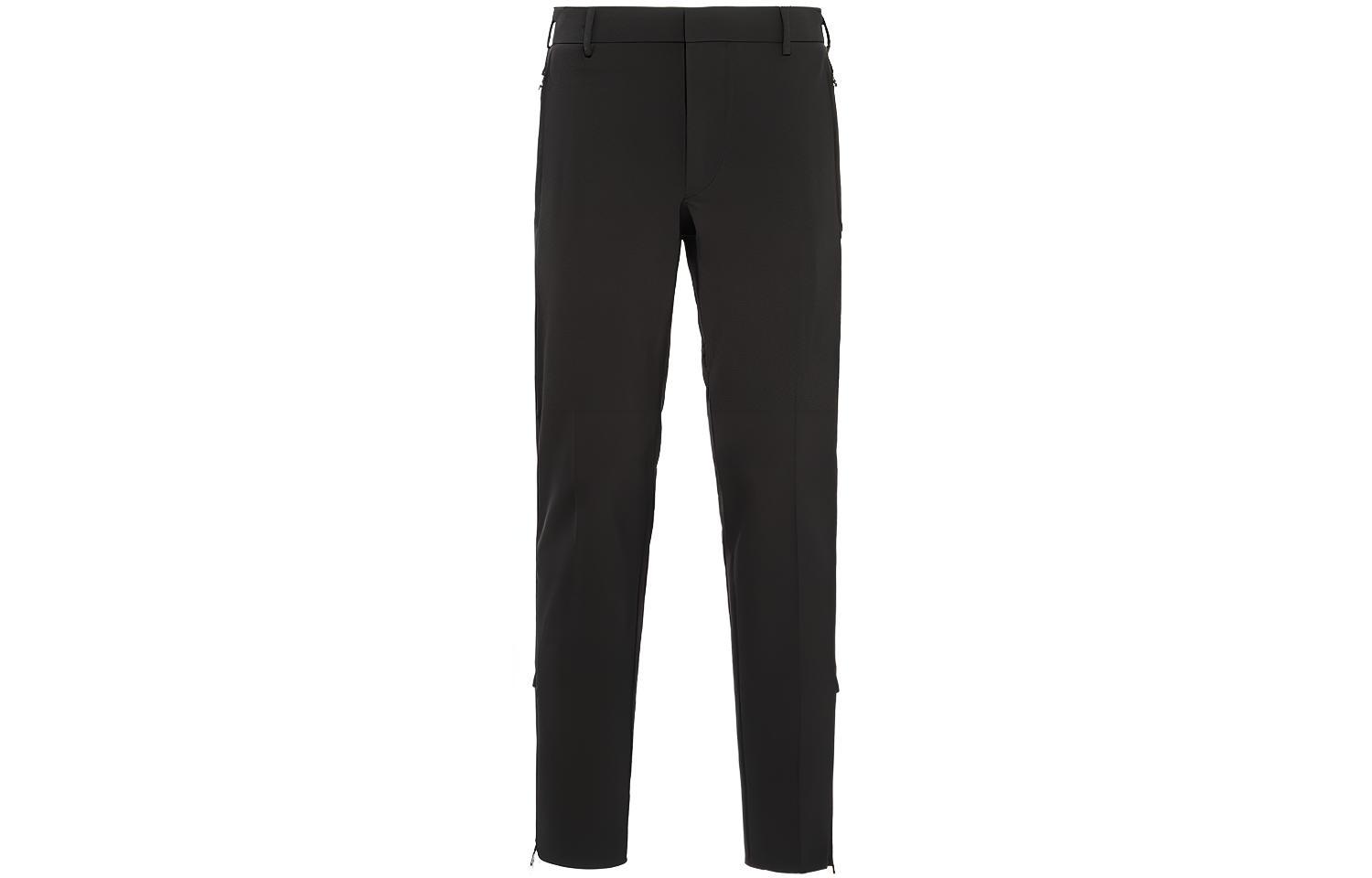 PRADA SS21 Slim Fit Black Casual Zipper Pants. SPG76-G39-F0002-S-192