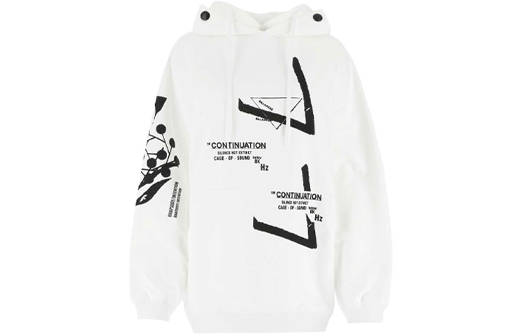 Prada SS21 White Drawstring Hoodie with Letter Print Unisex 134629S2111YUA-F0964