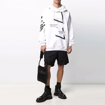 Prada SS21 White Drawstring Hoodie with Letter Print Unisex 134629S2111YUA-F0964 Shop Prada SS21 White Drawstring Hoodie with Letter Print Unisex 134629S2111YUA-F0964