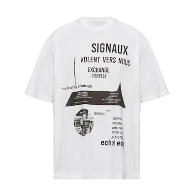 PRADA SS21 White Letter Print Cotton Crewneck T-Shirt UJN741-1YWW-F0009-S-211