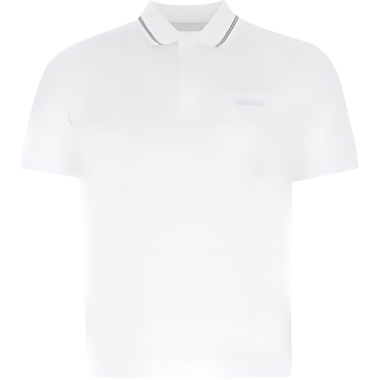 PRADA SS21 White Short Sleeve Polo Shirt UJN721-XGS-F0009-S-211