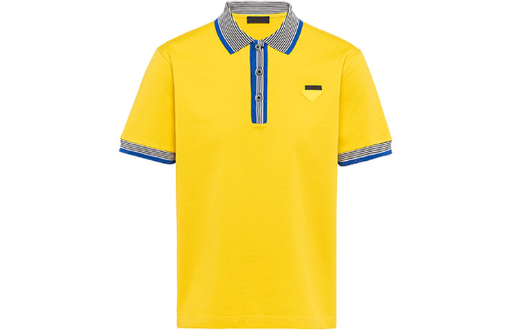 Order 普拉达 SS21 黄色标志短袖 POLO 衫. UJN766-1ZP5-F0010-S-212