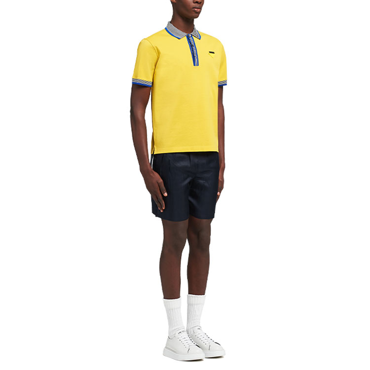 Purchase 普拉达 SS21 黄色标志短袖 POLO 衫. UJN766-1ZP5-F0010-S-212