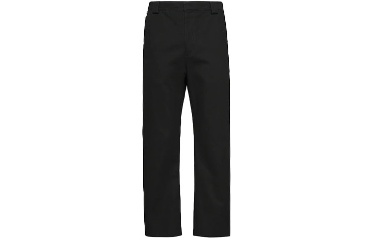 PRADA SS22  Black Casual Straight-Leg Pants - Minimalist Fall Style SPH184-10GL-F0002-S-221