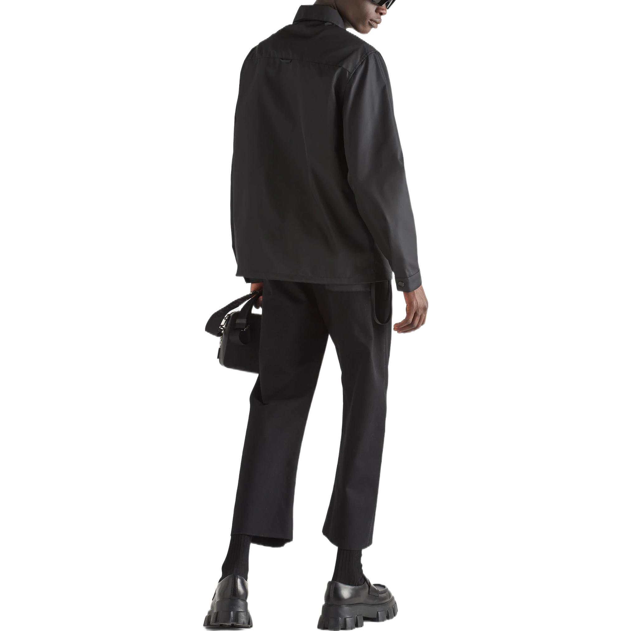 Shop PRADA SS22 Celana Panjang Hitam Casual Straight-Leg - Gaya Minimalis Musim Gugur SPH184-10GL-F0002-S-221