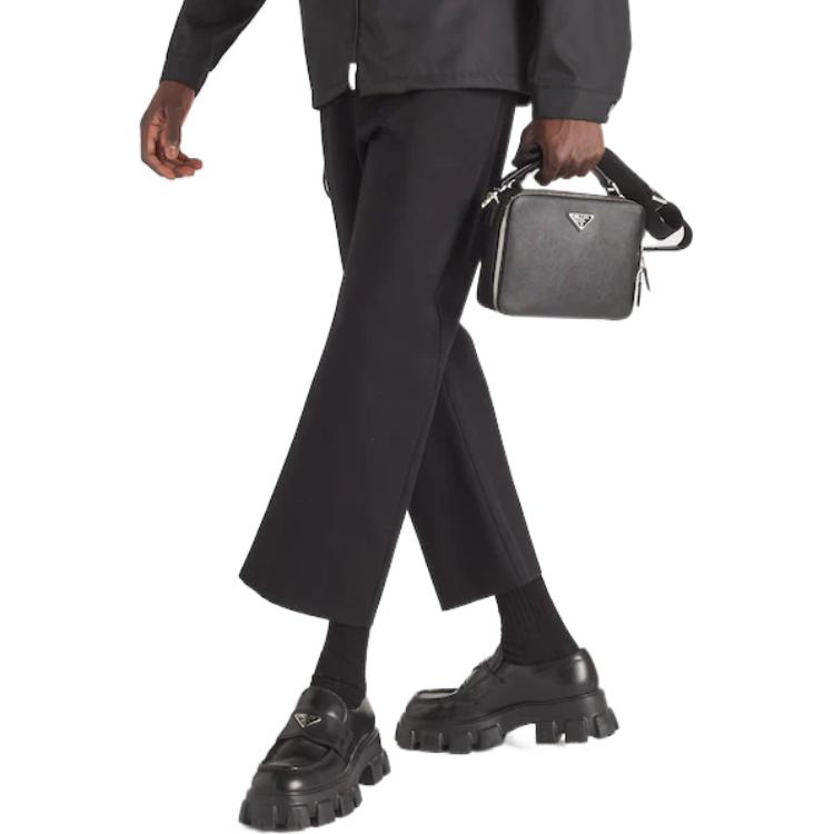Purchase PRADA SS22 Celana Panjang Hitam Casual Straight-Leg - Gaya Minimalis Musim Gugur SPH184-10GL-F0002-S-221