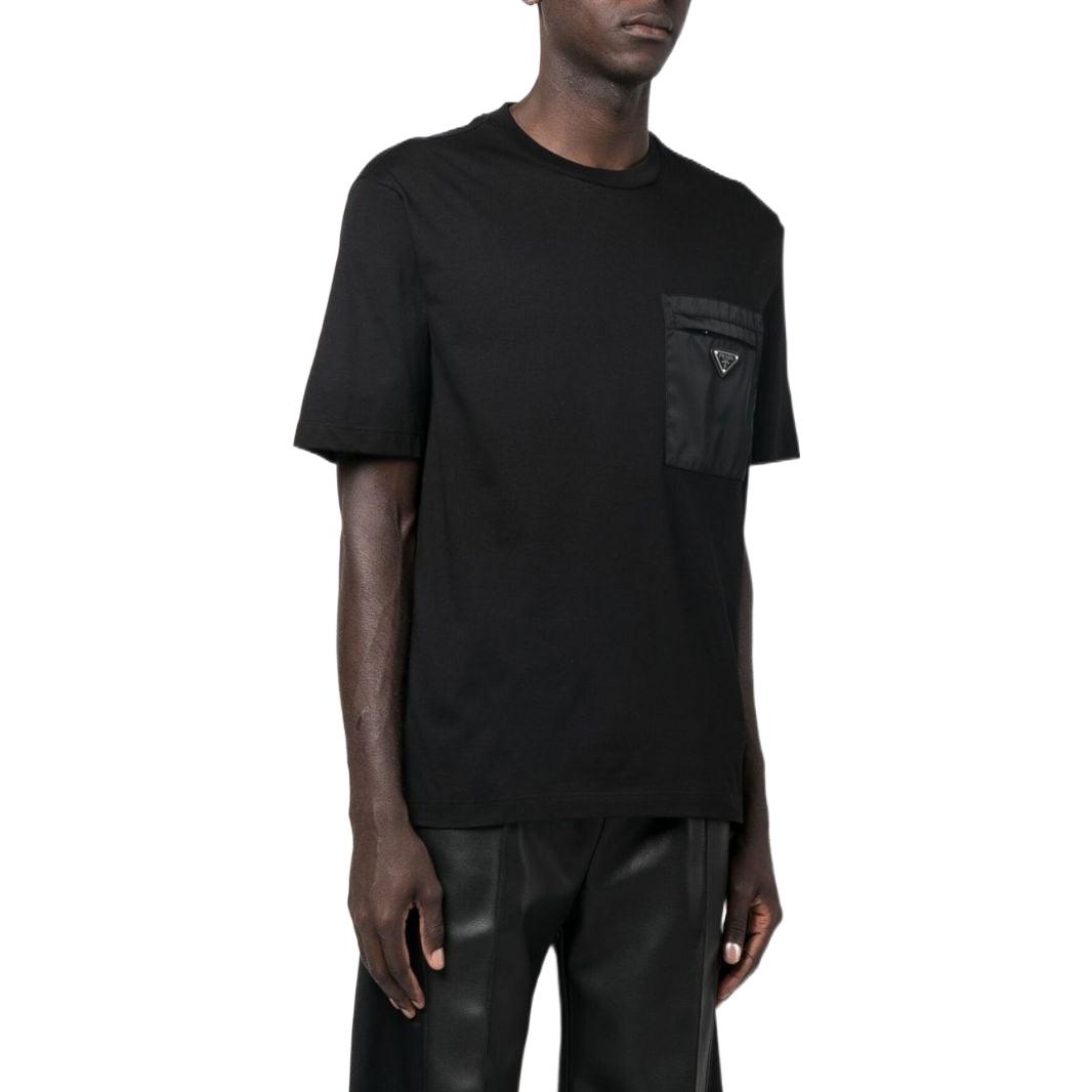 Details for PRADA SS22  Black Crewneck Pocket T-Shirt Short Sleeve. UJN661-11CK-F0002-S-211